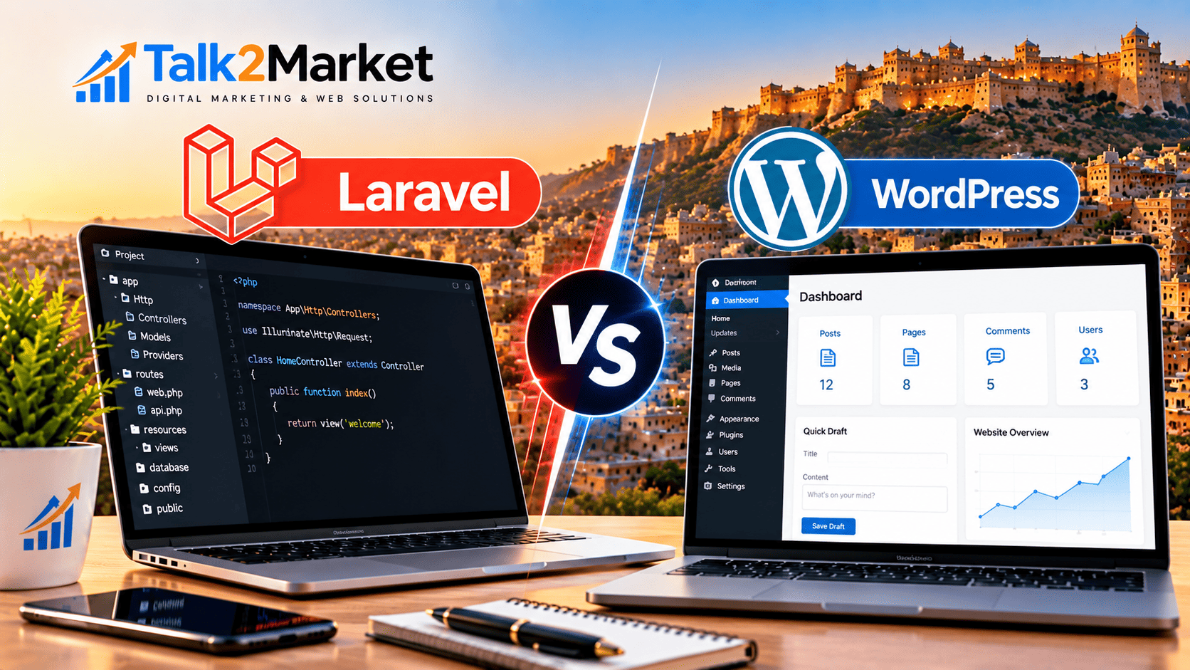 Laravel vs WordPress in 2026: Which Platform Should Developers Choose & Why? | Talk2Market